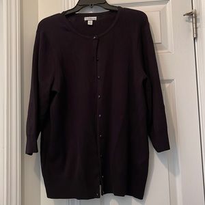Women’s black sweater, 3/4 length sleeves